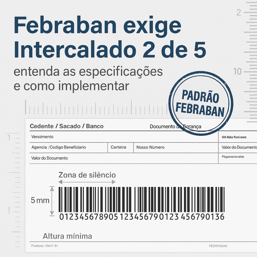 Saiba por que a Febraban exige o uso do código de barras Intercalado 2 de 5 em boletos bancários e como implementar corretamente com fontes homologadas